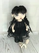 Авторская текстильная кукла для девочек ручной работы интерьерная Wednesday Addams Венздей 24см - изображение 3