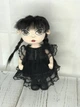 Авторская текстильная кукла для девочек ручной работы интерьерная Wednesday Addams Венздей 24см - изображение 5