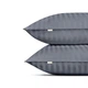 Двуспальное постельное белье сатин STEEL Cosas стальной 180х220 см - изображение 4