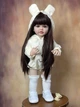 Велика вінілова лялька ручної роботи Reborn Baby Doll зі справжнім волоссям та красивими очима - зображення 1