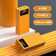 УМБ Andowl Q-CD4000 40000 mAh QC3.0 PD30W Yellow (1050-45c) - изображение 5