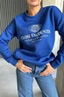 Батник женский на флисе синего цвета с надписью Fashion размер 1 (168751) - изображение 3