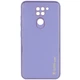 Шкіряний чохол Xshield для Xiaomi Redmi Note 9 / Redmi 10X Бузковий / Dasheen - зображення 1