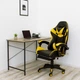 Крісло ігрове GAMING CHAIR OC-810 з підставкою для ніг, колір чорний/жовтий - зображення 1