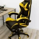 Крісло ігрове GAMING CHAIR OC-810 з підставкою для ніг, колір чорний/жовтий - зображення 6