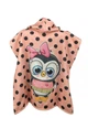 Рушник-пончо для дівчинки ART OF SULTANA 3456-4 60х120 см з капюшоном рожевий у горох - зображення 2
