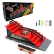 Набор фингерборд Skatepark fingerboard скейт парк пальчиковый скейт-фингерборд лестница с периллой и скейт 1810 F - изображение 1