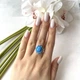 Серебряное кольцо с опалом 2.125ct, вес изделия 3,53 гр (2151845) - изображение 6