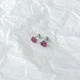 Серебряные серьги с натуральным рубином 3.286ct (2151333) - изображение 8