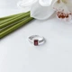 Серебряное кольцо с натуральным гранатом 1.477ct, вес изделия 2,64 гр (2152040) - изображение 4