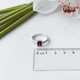 Серебряное кольцо с натуральным гранатом 1.477ct, вес изделия 2,64 гр (2152040) - изображение 5