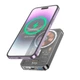 Павербанк з бездротовою зарядкою Qi 15W Hoco Q14 Ice Crystal Magnetic Wireless Fast Charge 2в1 5000 mAh 20W Black - изображение 1