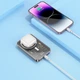 Павербанк з бездротовою зарядкою Qi 15W Hoco Q14 Ice Crystal Magnetic Wireless Fast Charge 2в1 5000 mAh 20W Black - изображение 3