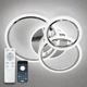 Люстра светодиодная потолочная LUMINARIA SONNE 90W 4R 590/525 CHROME 220V IP20, LED светильник с пультом ДУ - изображение 1