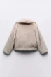 Женская эко шуба Zara короткая из искусственного меха укороченная бежевый S - изображение 2