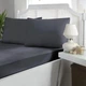 Простынь на резинке с наволочками First Choice сатин - Dark Grey 160*200+50*70 (2) - изображение 1
