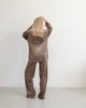 Пижама велюр Jeny на пуговицах Коричневый XS - изображение 4