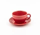 Набор чайный чашка 320мл с блюдцем 16см Porland Seasons Red 222134 - изображение 1