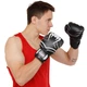 Перчатки боксерские на липучке Matsa Training Camp 0033 12 унции Black-White - изображение 7
