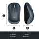 Миша Wireless Logitech M185 Бездротова комп'ютерна для ПК/ноутбука 2.4G з чутливістю 1000DPI Чорний - зображення 5