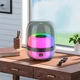 Портативна Bluetooth колонка з кольоровою підсвіткою HOCO BS58 Crystal Colorful Luminous 10W Black - зображення 2