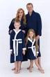 Махровый детский халат IDEAL TEXTILE с капюшоном, 380 г/м2, темно-синий +белый на 5 лет. 116 – 122 см - изображение 4