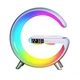 Настольная смарт лампа ночник часы G-Smart RGB G 1166 15W Light Sound Machine с беспроводной зарядкой и Bluetooth колонка Белая - изображение 7