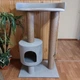 Когтеточка дряпка Вэнди 2 с лежанкой для кота, котят 90х60х40см серая - изображение 2