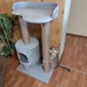 Когтеточка дряпка Вэнди 2 с лежанкой для кота, котят 90х60х40см серая - изображение 3