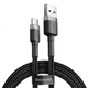 Кабель Baseus Cafule USB 2.0 to Type-C 3A 1 метр кевларовая оплетка (CATKLF-BG1) - изображение 5