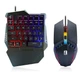 Набор игровой Клавиатура и Мышь 2в1 One-Hand 198I G506 с подсветкой Черный - изображение 1