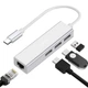 USB Type-C Хаб | адаптер на 3 порта USB 3,0 для ноутбука Addap MH-05, с интернет подключением Ethernet RJ-45 1000 Мбит/с (7770) - изображение 1