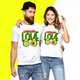 Комплект белых футболок для влюбленных с принтом "Avocado Love. Парочка авокадо" Кавун ФП012118 S M - изображение 2