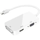 Видео адаптер, конвертер 3в1 с Mini DisplayPort на HDMI/VGA/DVI разъемы Addap MDPA-02Mix, 4K / 1080P (0320) - изображение 1