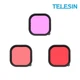 Фильтры TELESIN GP-FLT-904 для подводной съемки дайвинга для аквабокса TELESIN для GoPro 13,12,11,10,9 розовый красный фиолетовый (79904) - изображение 1