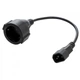 Кабель живлення C14 M to Schuko F 0.75mm2 Copper Vinga (VPCC14S75C) (174775) - зображення 2