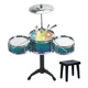 Дитяча барабанна установка зі стільцем на батарейках Jazz Drum Зелений - зображення 1