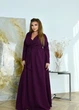 Женское праздничное платье макси 8657 Бордовый 58-60 - изображение 3