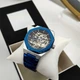 Механические класические мужские часы Forsining 8202 Blue - изображение 3