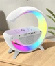Настільна смарт гугл лампа, нічник BT-3401 RGB Rainbow Light-Wireless Happy Light з Bluetooth колонкою + бездротова зарядка Біла - зображення 3