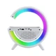 Настільна смарт гугл лампа, нічник BT-3401 RGB Rainbow Light-Wireless Happy Light з Bluetooth колонкою + бездротова зарядка Біла - зображення 9