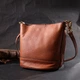 Женская сумка через плечо вертикального формата с косметичкой внутри Vintage Коричневая натуральная кожа (bg223fash66) - изображение 9