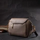 Женская Компактная Сумка Из Натуральной Кожи Vintage Бежева (246775) - изображение 8
