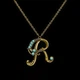 Кулон з латуні Michal Negrin у вигляді букви R з кристалами Swarovski - зображення 2
