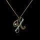 Кулон з латуні Michal Negrin у вигляді букви H з кристалами Swarovski - зображення 2