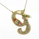 Кулон з латуні Michal Negrin у вигляді літери "g" з кристалами Swarovski - зображення 1