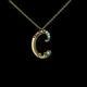 Кулон з латуні Michal Negrin у вигляді букви C з кристалами Swarovski - зображення 2