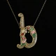 Кулон з латуні Michal Negrin у вигляді літери "b" з кристалами Swarovski - зображення 2