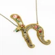 Кулон з латуні Michal Negrin у вигляді літери "h" з кристалами Swarovski - зображення 1