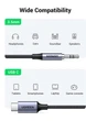 Переходник Ugreen USB-C Male to 3.5mm Male Cable DAC чип 1 м Black/ Grey (YM1405) - изображение 5